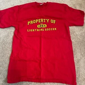 Lightning Soccer Red Tshirt